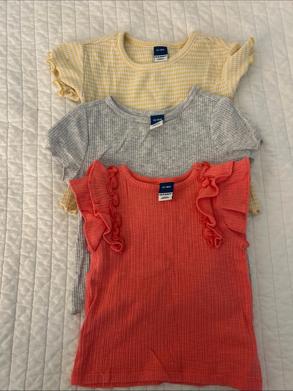 Three Old Navy Shirts 12-18m